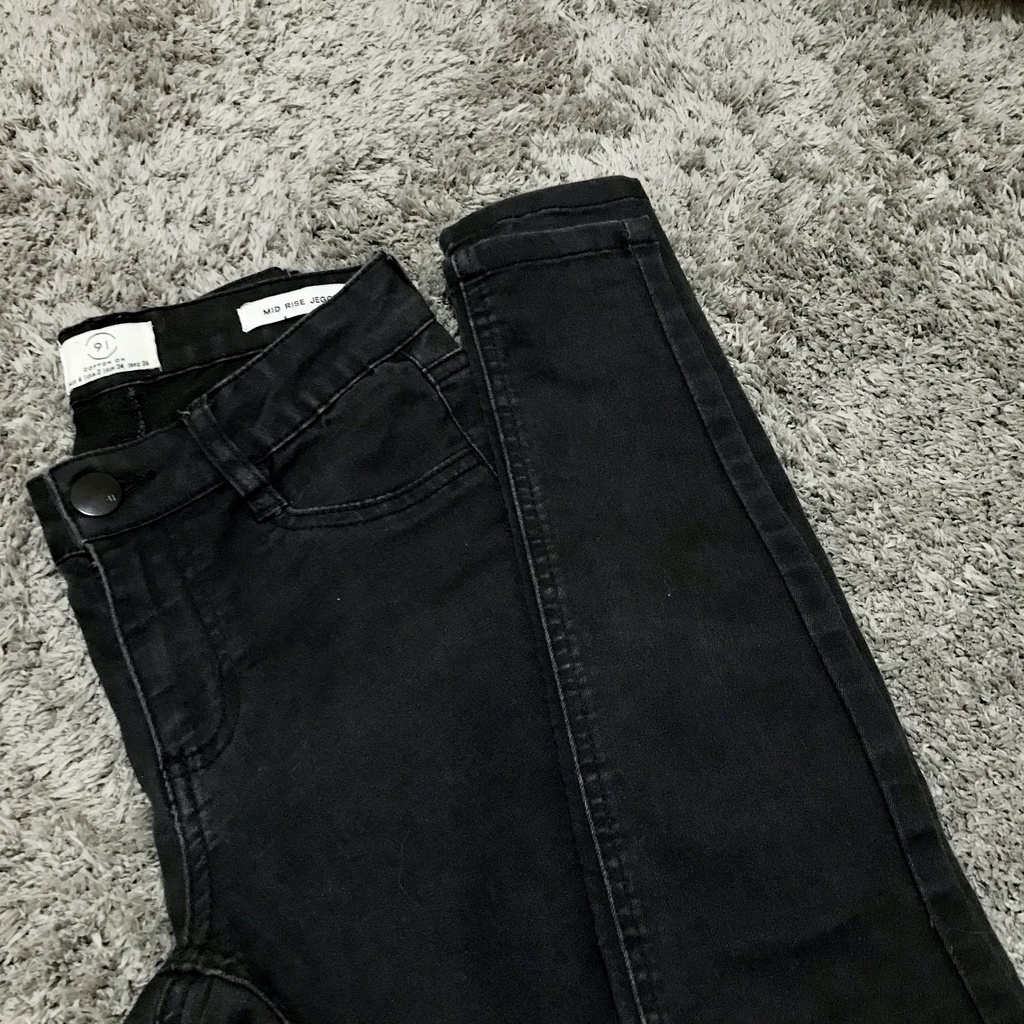 calça preta skinny jeans denim tamanho 34 Cotton:on