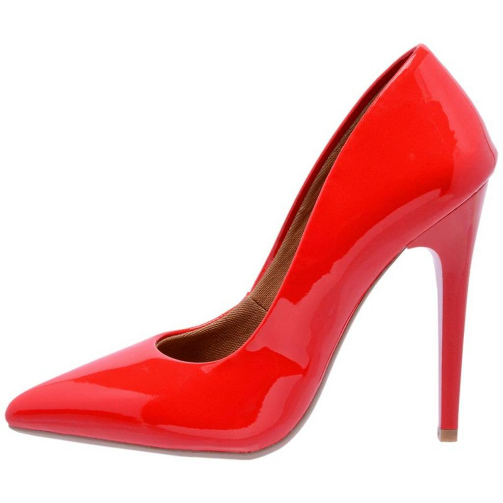 Scarpin Classic Di Scarp Calçados Salto Alto 11cm Verniz Vermelho