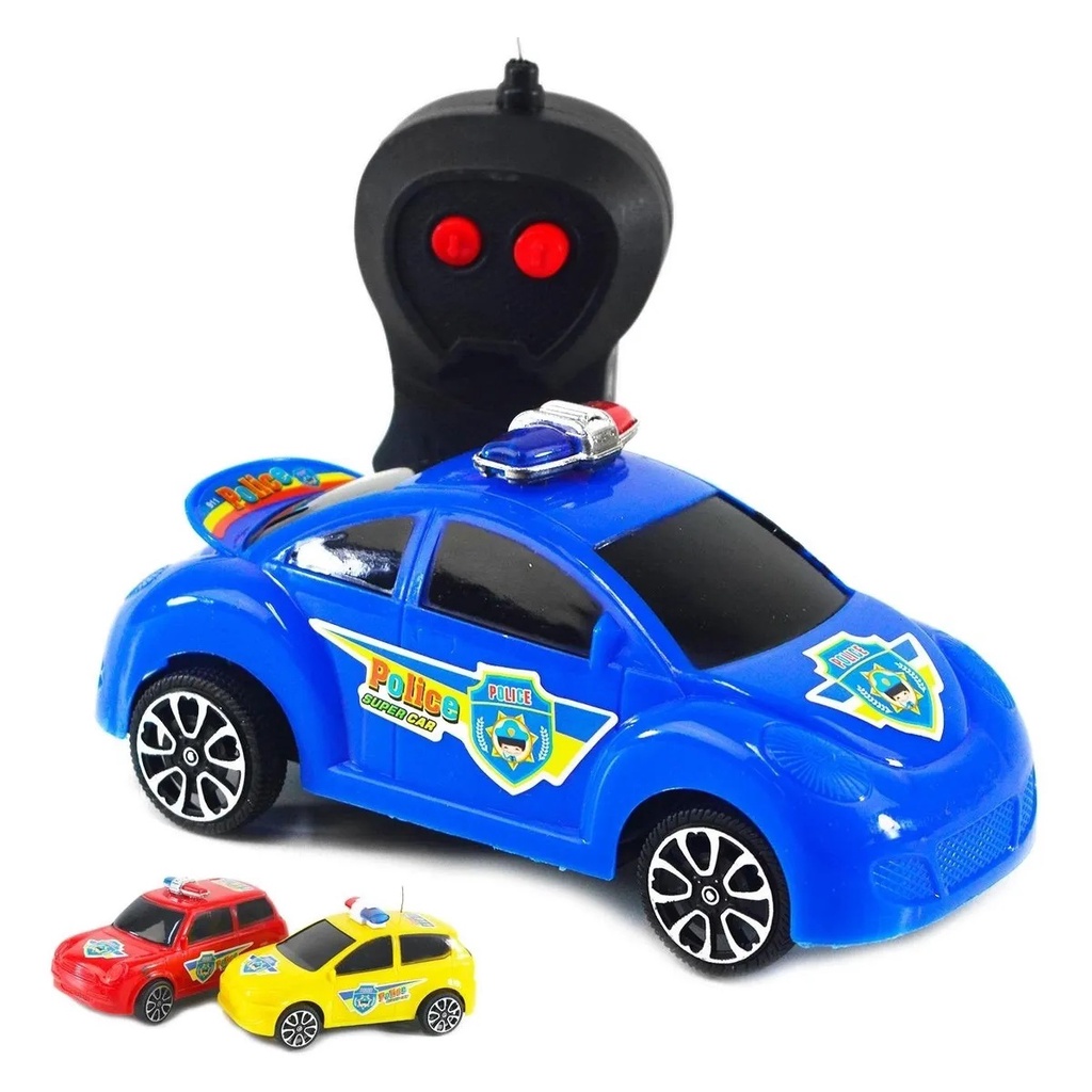 Carro controle remoto sem fio Polícia 1:32 – DM Toys