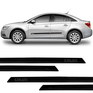 Jogo Friso Lateral Preto Carbon - Cruze