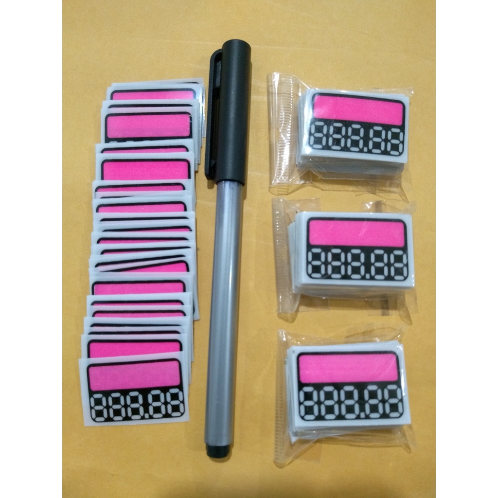 200 Placas de Preços Em PVC Reutilizável digito/medida 3,8 x