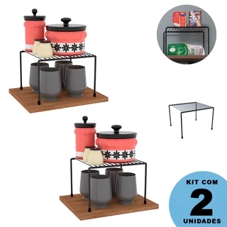 Kit 2 Organizadores de Armário Cozinha Pequeno 22cm DiCarlo