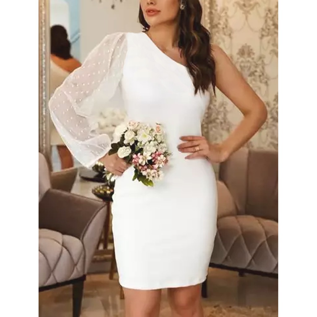 Vestido curto best sale para casamento branco