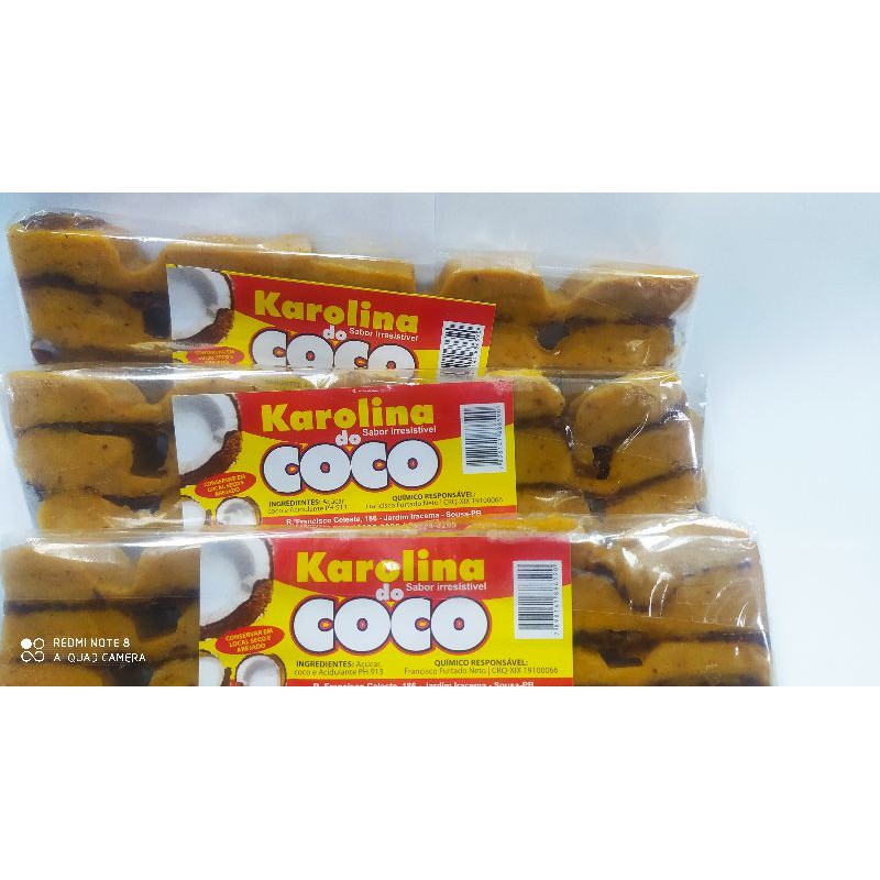 Karolina do Coco 260g - Direto da Paraíba - Kit c/2 Unidades