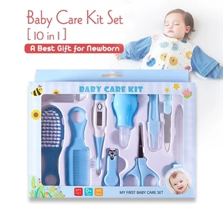 10 Em 1 Kit De Cuidados Com O Bebê Recém-Nascido Acessórios Cortador De Unha Tesoura Saúde