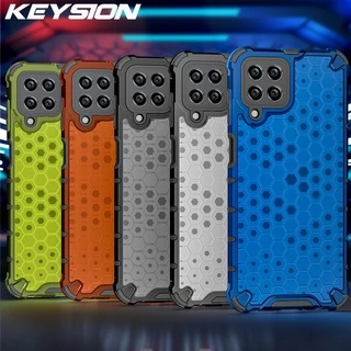KEYSION Capinha Armadura Anti-Impacto Para Samsung M53 M33 5G M32 M12 Transparente Colméia De Mel Capa Traseira Galaxy A12 A22 A42 5G