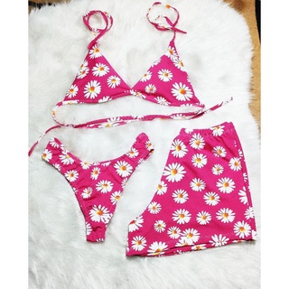 KIT Trio Biquíni margarida Biquini Asa Delta Com Bojo biquíni e short margarida