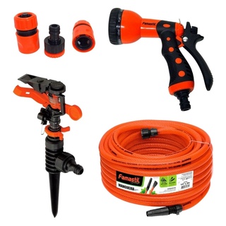 Kit Irrigação 2 Peças + Mangueira Famastil P/ Jardim E Horta