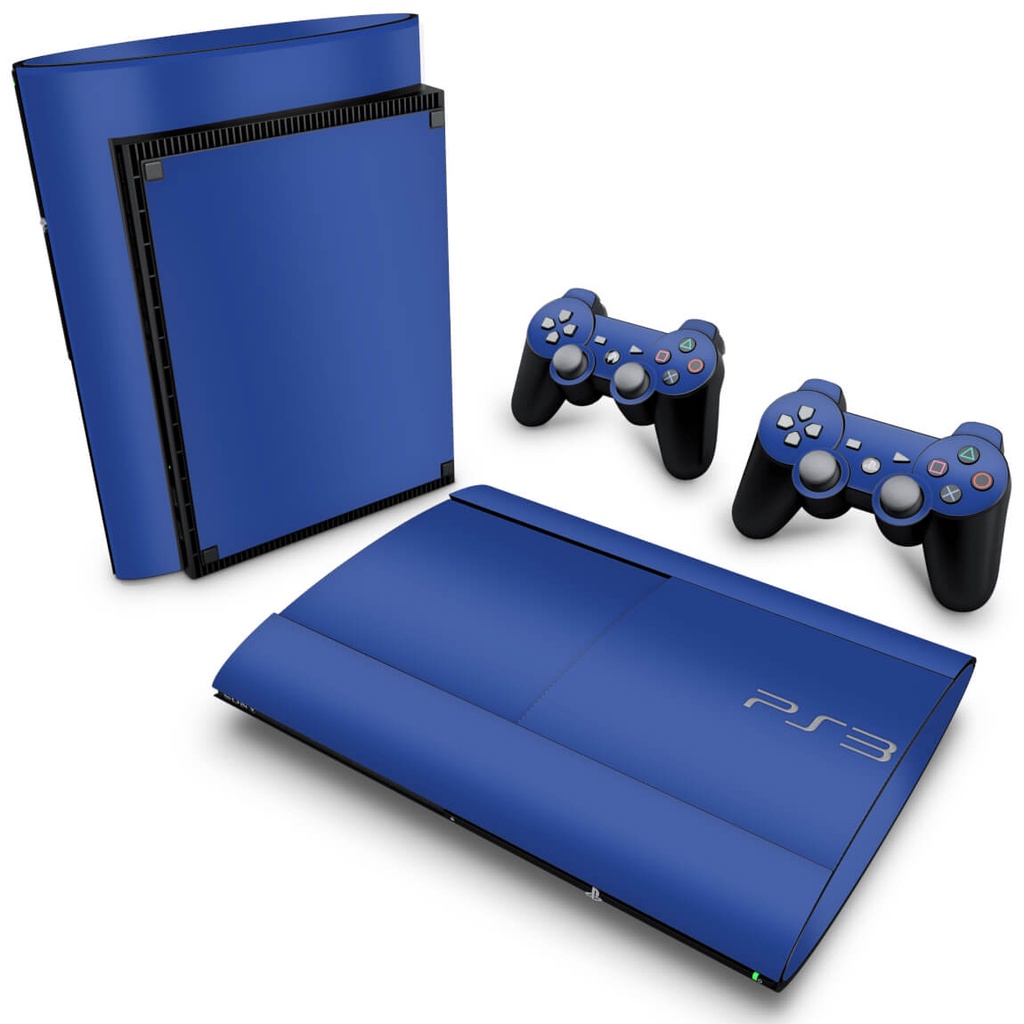 Skin PS3 Super Slim Adesivo - Azul Escuro