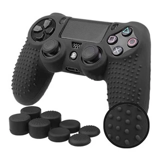 9-em-1 Capa De Silicone Antiderrapante + 8 Thumbsticks Para Controle Gamepad