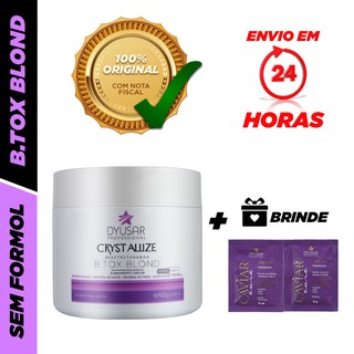 B.tox de Cristal Blond 500g DYUSAR + KIT SACHE BRINDE