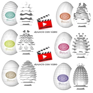 EGG OVO MASTURBADOR MASCULINO SILICONE COM LUBRIFICANTE EGG MAGICAL KISS