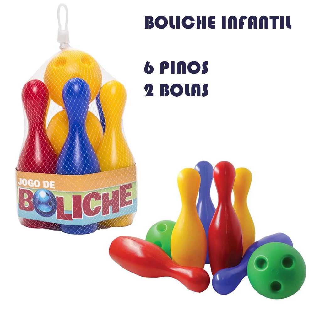 Jogo de Boliche Infantil com 6 Pinos - Coleção Bichinhos - Roma