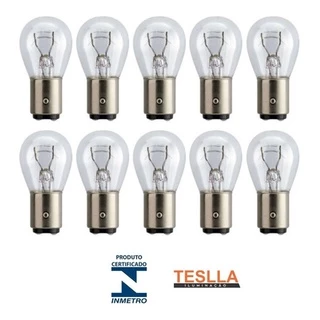 Kit 20 Lampada Bay15d 1034 Halogena 2 Polo P21/5w Teslla 12v