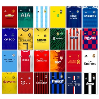 Kit 24 Quadros Placas Decorativas Times de Futebol Europeu Países Copa do Mundo