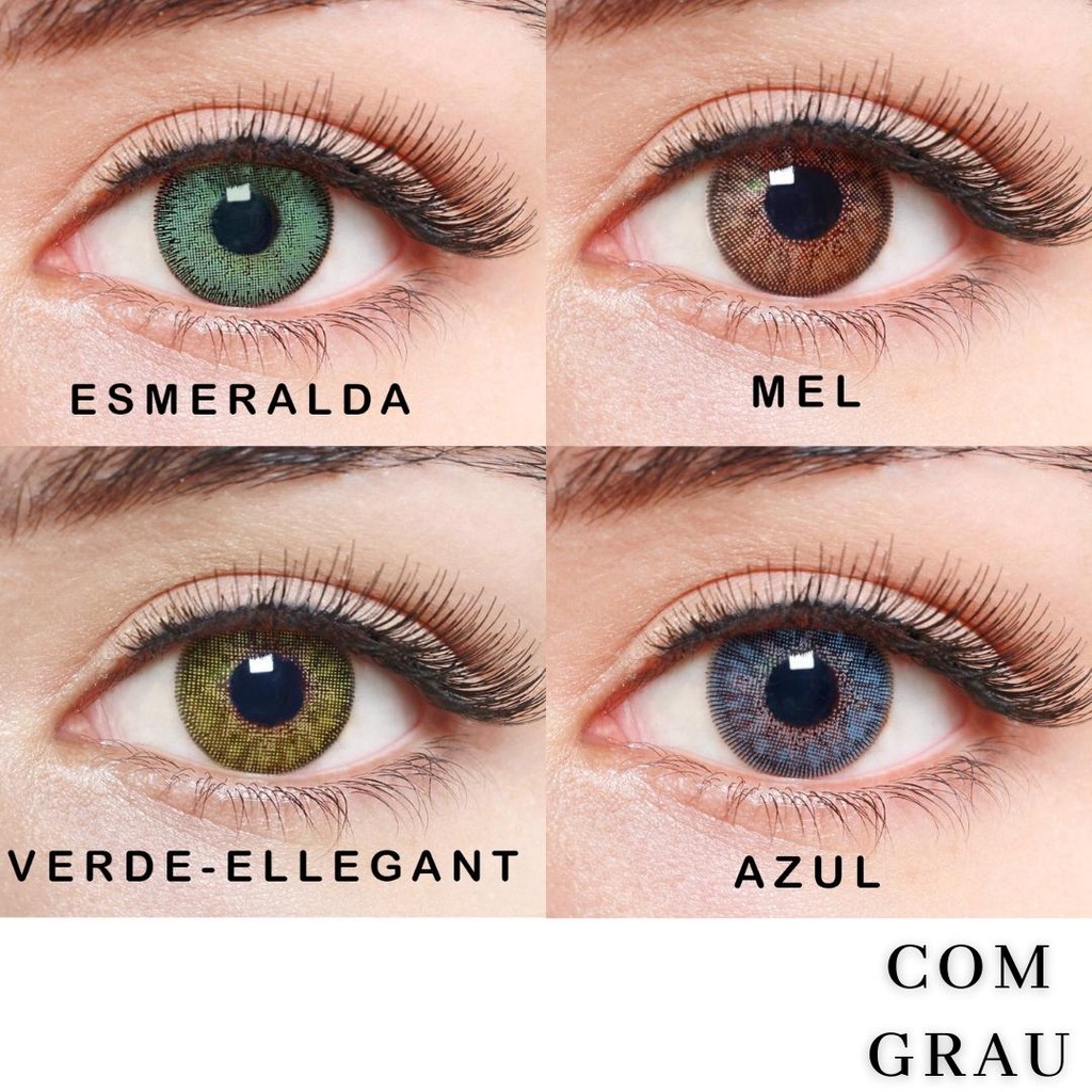 Lente de Contato Colorida Natural Vision Anual - Com Grau | Shopee Brasil