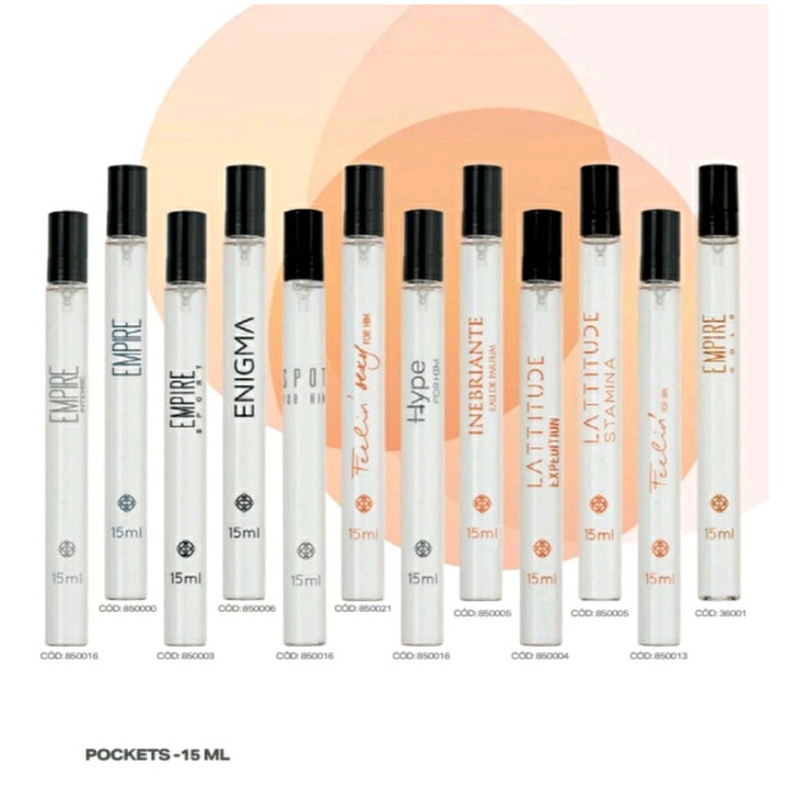 Super Lançamento Mini Perfume Masculino Pocket Hinode 15ml - Escolha o seu!