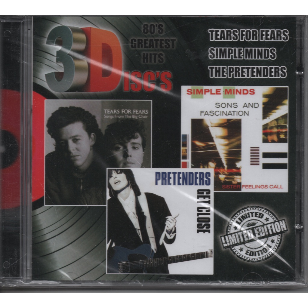 Cd Tears For Fears, The Pretenders E Simple Minds 3disc´s | Shopee