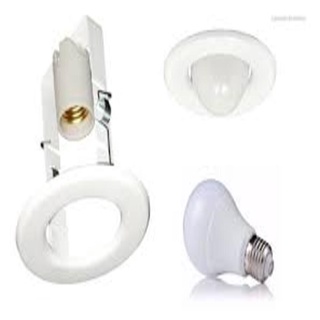 Kit 2 Spot De Embutir Longo Gesso Forro Pvc E-27 Branco