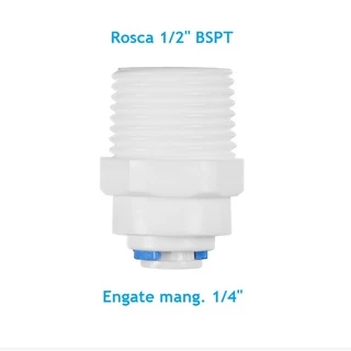 Conector Niple Plugue 1/2 Macho Mangueira 1/4 Engate Rápido