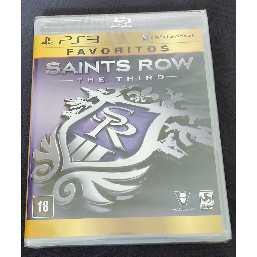 Jogo PS3 Original Saints Row The Tird Favoritos Mídia Física em