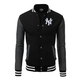 Jaqueta Blusa College New York NY Bordado Alto Relevo, Algodão - Unissex