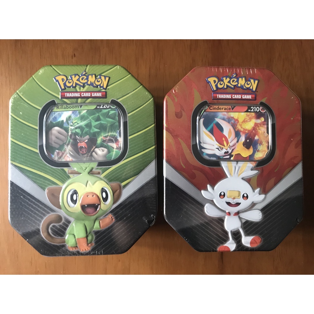 Lata Pokémon Coleção Parceiros de Galar - Rillaboom V Cinderace V ...