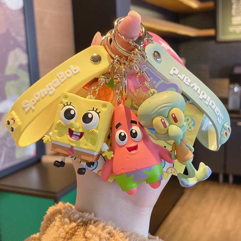 Pingente de Boneca SpongeBob SquarePants Pie Star Octopus Keychain / Cartoon Doll Doll Pendant