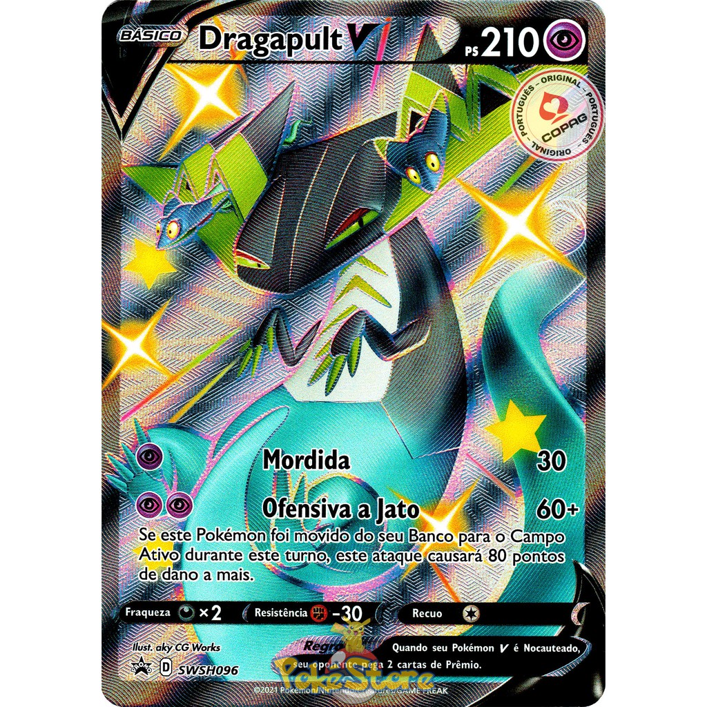 Carta Pokémon: Rayquaza gx Shiny Português copag + Brinde em