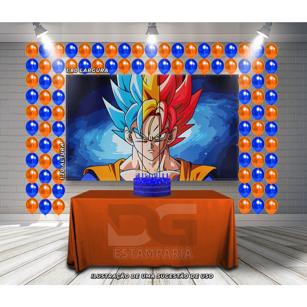 Painel Retangulo Dragon Ball Z - Adecore Tecidos