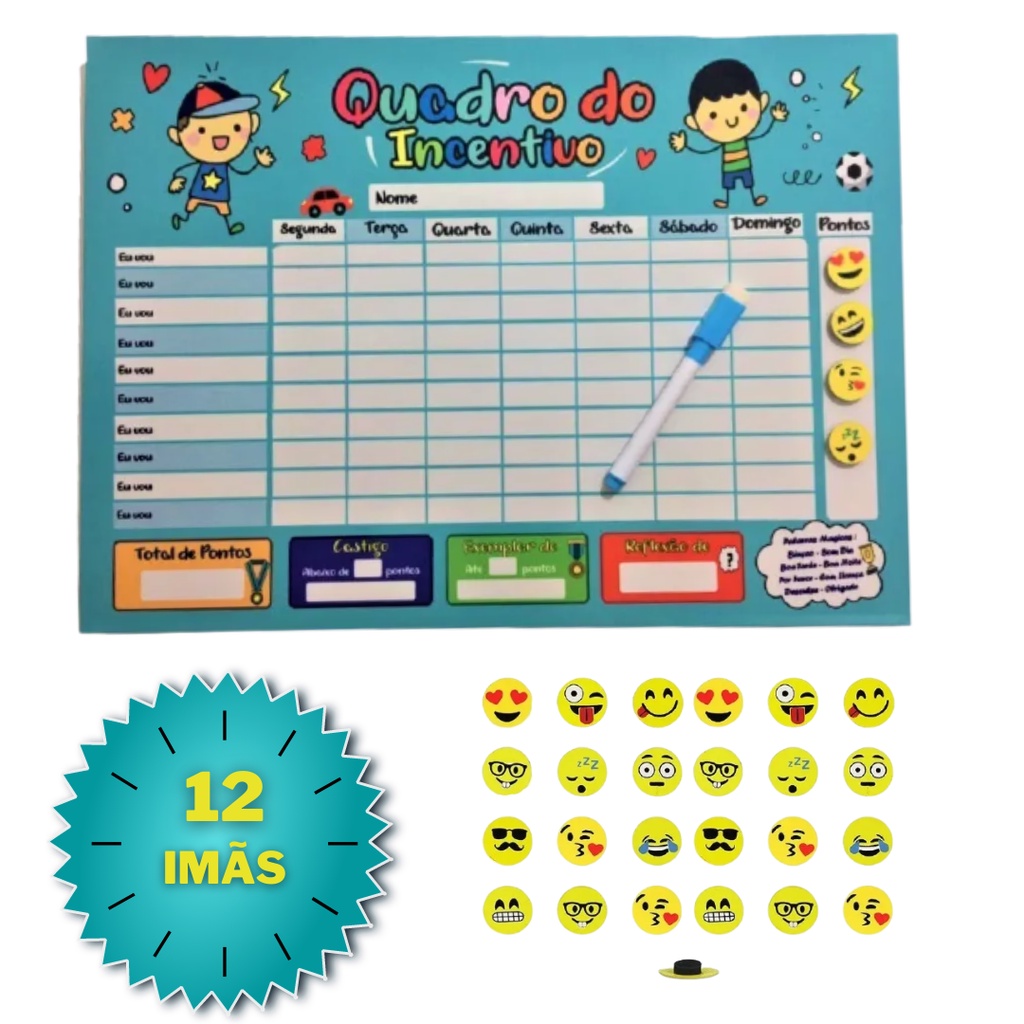 Quadro de Rotina Infantil - Painel Educativo - CriaMente Jogos