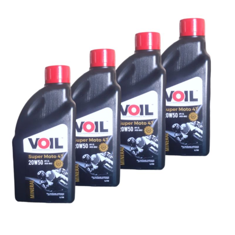 Oleo para moto lubrificante mineral SAE 20W50 API SL JASO MA Kit 3 ...