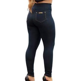 Compra online de Mulheres sem costura falso denim jeans leggings senhoras  cintura alta esporte yoga calças pantalones de mujer
