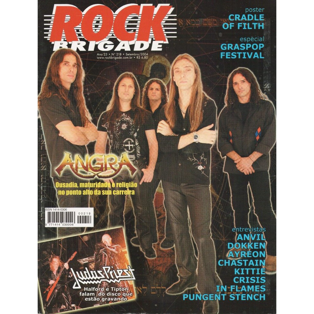 Revista Rock Brigade 218 Angra Judas Priest Cradle Of Filth Shopee Brasil