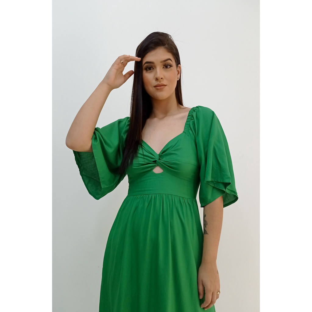 Vestido de tecido store liso