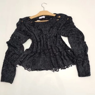 Blusa de Frio Feminina Tricô Chenille Pelinho Plus Size