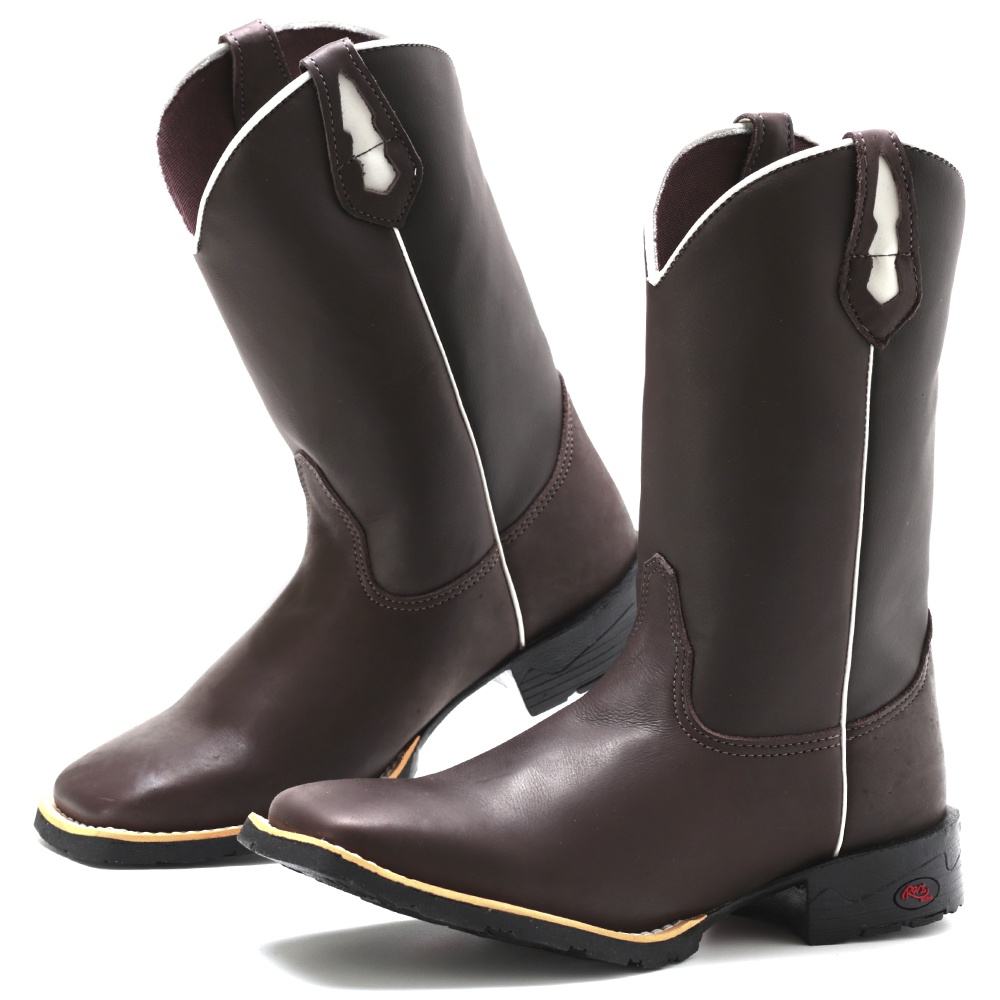 Botas Masculina Lisa Cano Longo Country Texana Rodeio Bico Quadrado ...