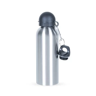 Squeeze Garrafa de Alumínio Chumbo Metálica 500ml Alumínio 2 Bicos Academia Sport
