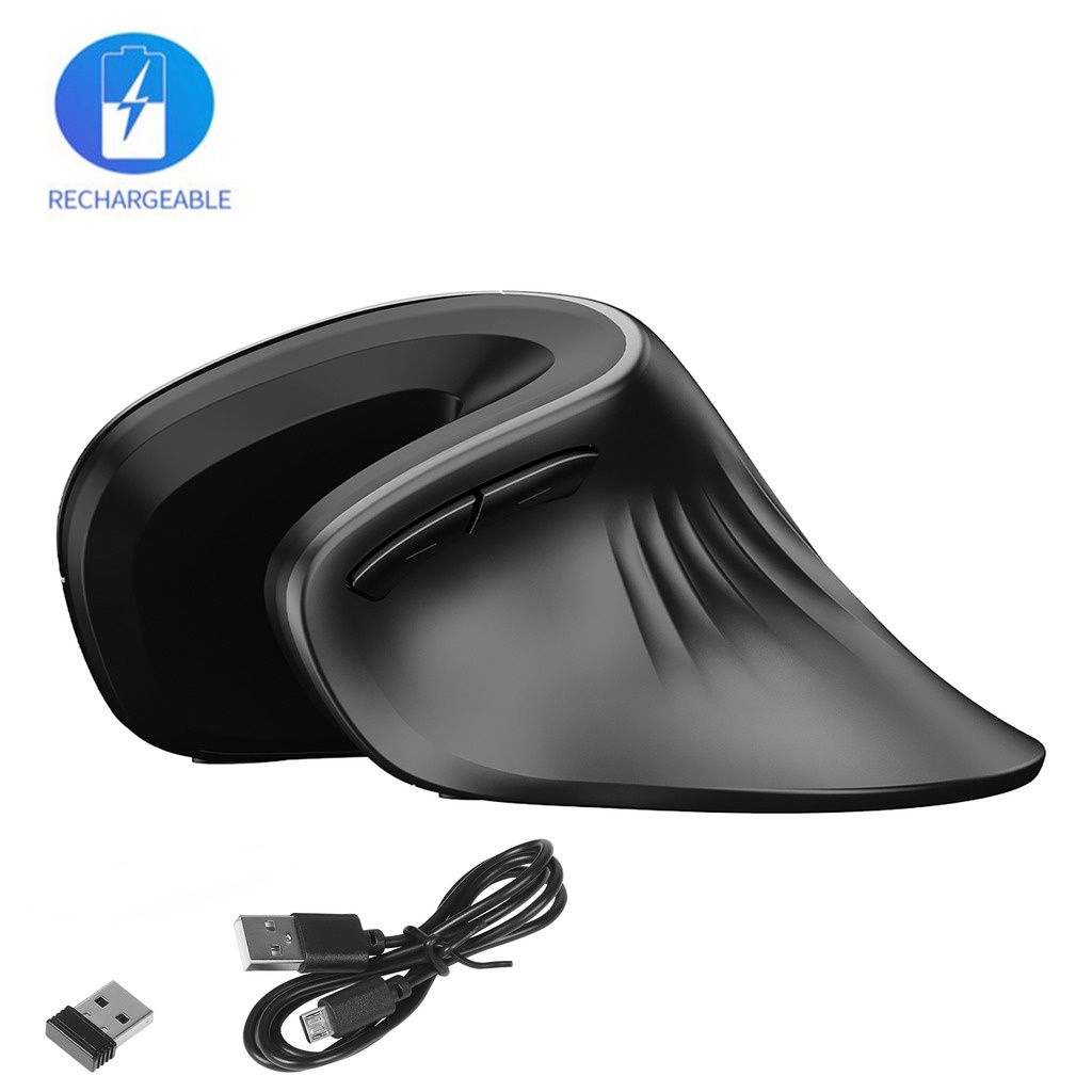 Mouse Sem Fio Ergonômico Vertical 2.4ghz 6 Botão 3200 DPI Mouse USB ...