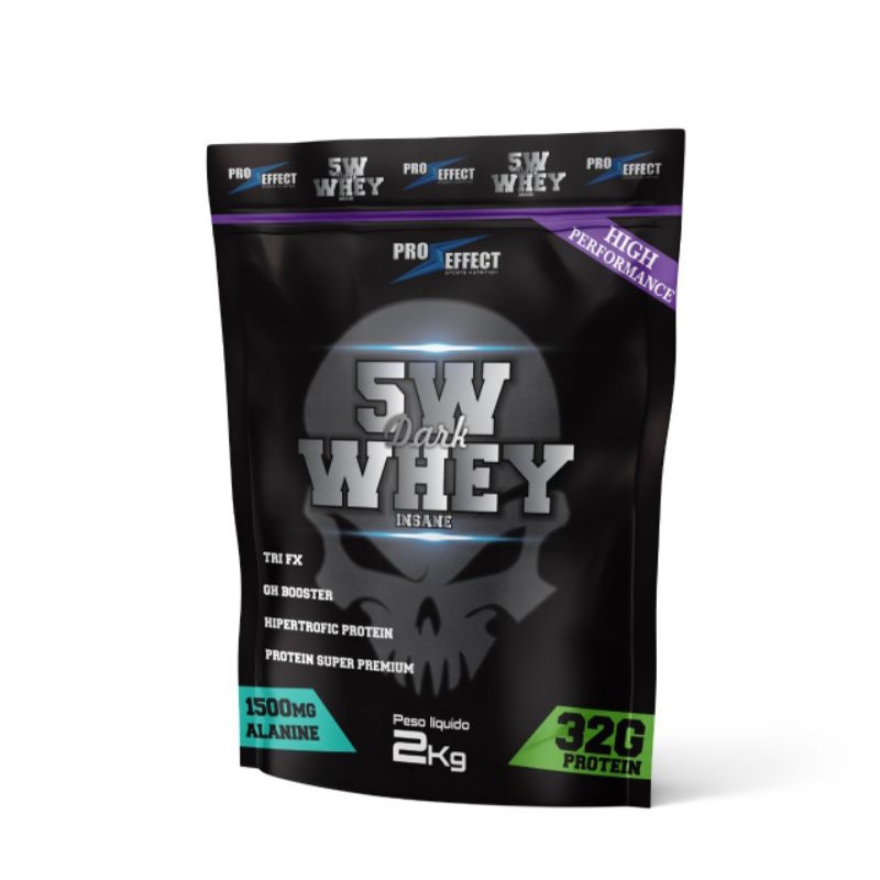 Whey 5W Dark Insane 2kg Refil (Whey Protein Concentrado)