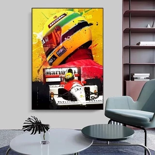 Quadro decorativo 1 peça 40x60 F1 corrida fórmula 1 piloto mundial campeão grafite para decoração casa sala quarto hall