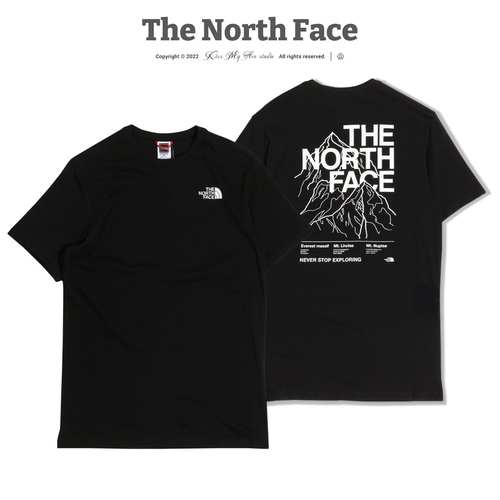 The North Face Camiseta De Algodão Com Mangas Curtas Estampa De