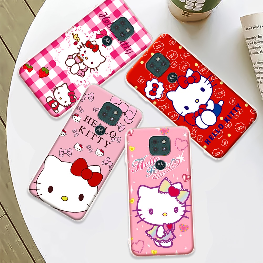 Capa Flexível De Silicone/TPU Da Hello Kitty Para Motorola Moto G9 PLAY /