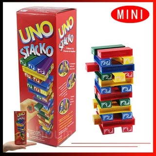 Mini Jogo De Tabuleiro Em Formato De Bloco Uno Pilha
