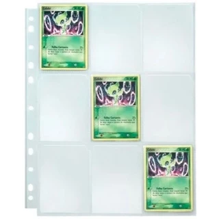 Refil com 5 a 20 Folhas Plásticas YES Resistentes para Pasta Fichário Álbum Pokémon com 9 bolsos