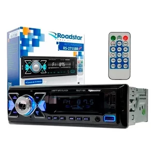 SOM AUTOMOTIVO ROADSTAR RS-2711BR PLUS COM USB, BLUETOOTH E LEITOR DE CARTÃO SD