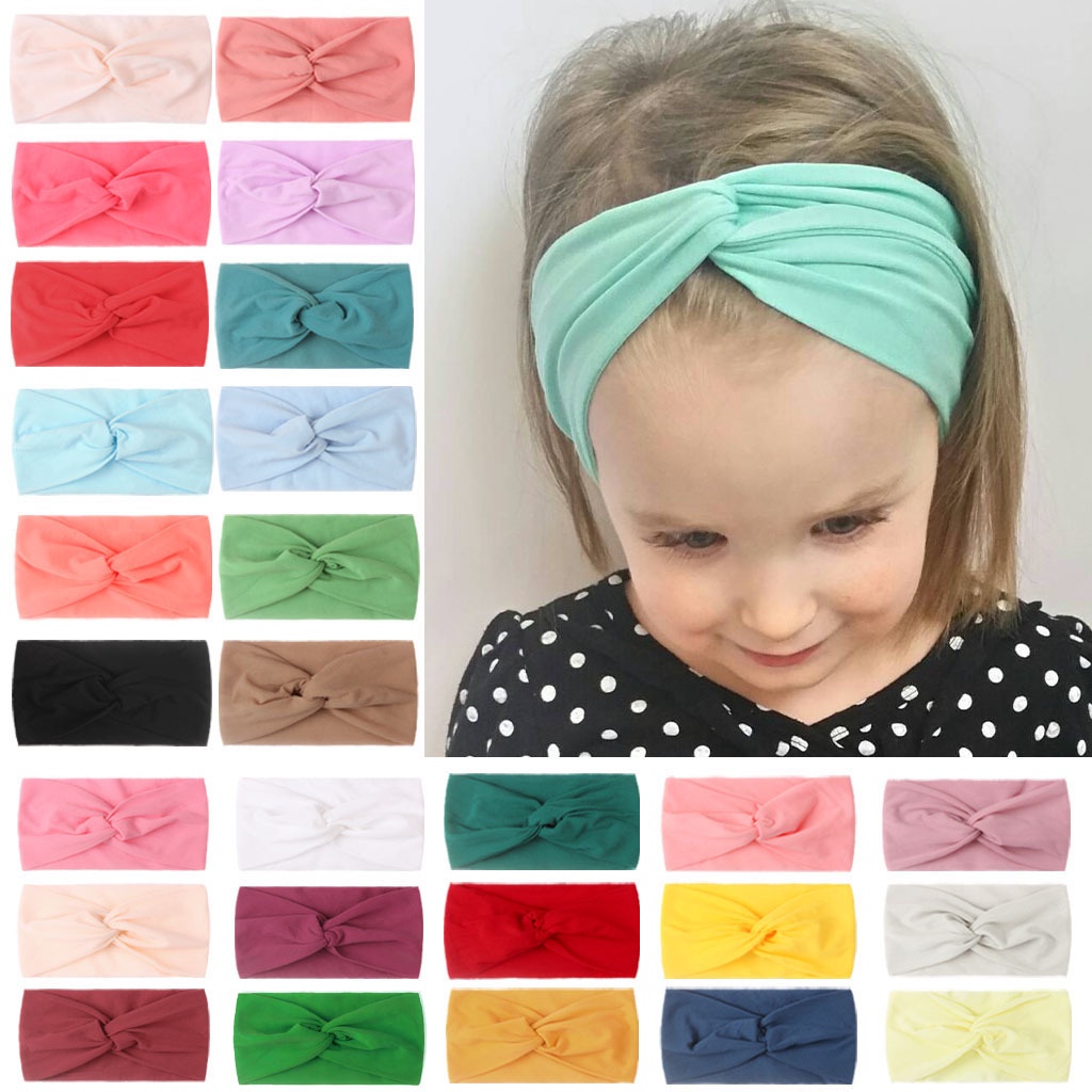 Faixa de cabeça estampada para bebê, turbante largo para pintar cabelo,  estampa de letras, enfeite em tecido de waffle, acessórios infantis para  meninas, 15 fábricas - AliExpress