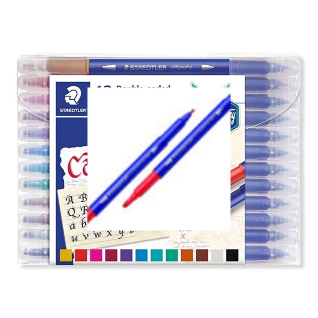 Marcador ponta Dupla 12 doubleended calligraphy pens Staedtler