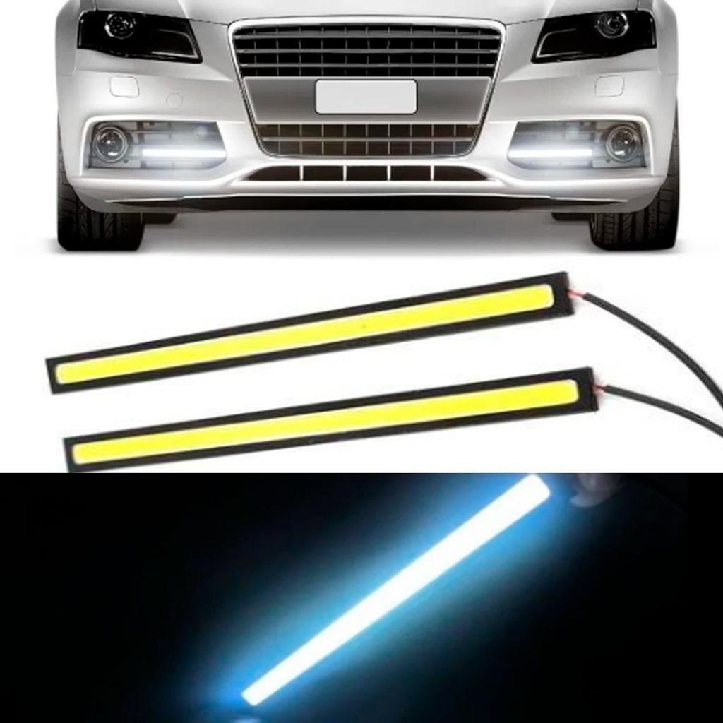 Farol Auxiliar Barra Led Drl Longa 17cm Super Branca 6000k