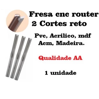 Fresa cnc router 2 Cortes Retos de 1 a 6mm a escolha!